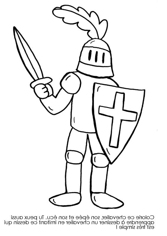coloriage a imprimer chevalier en armure