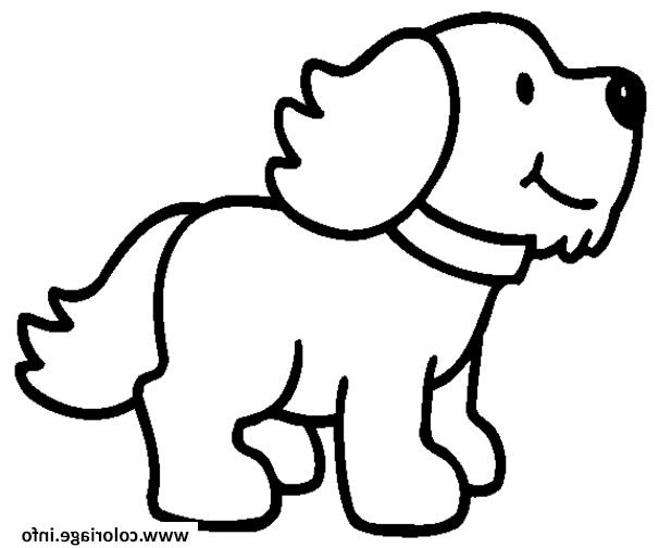 chien simple maternelle coloriage dessin