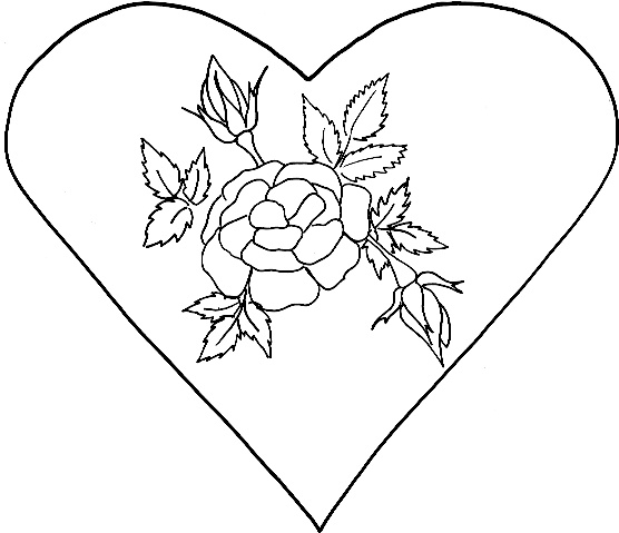 dessin de coeurs avec une rose