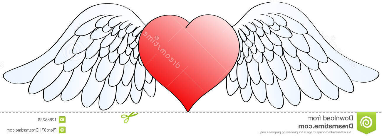 image libre de droits coeur avec les ailes 2 image