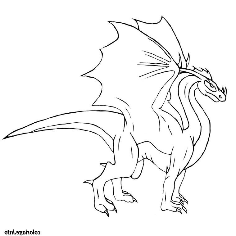dragon 3d de profile coloriage 2064