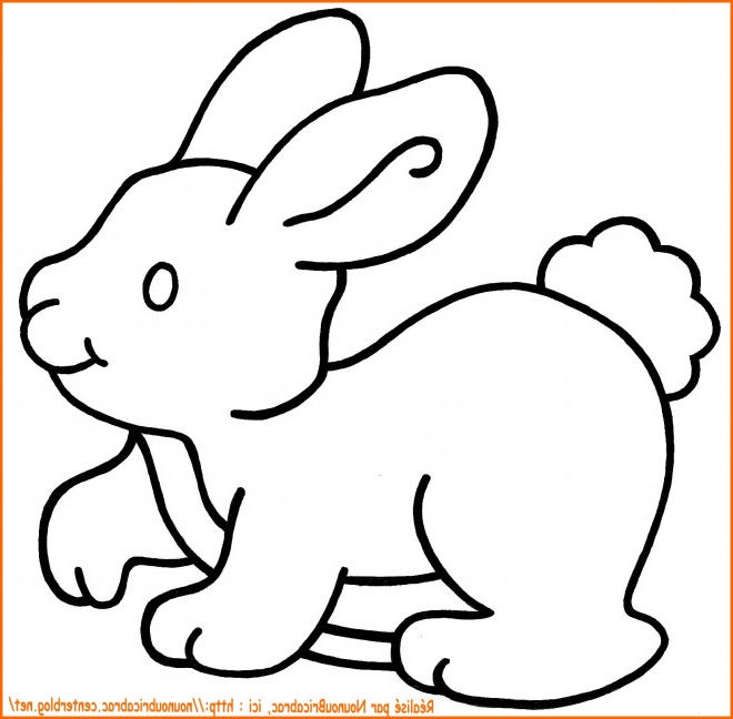 lapin facile a colorier