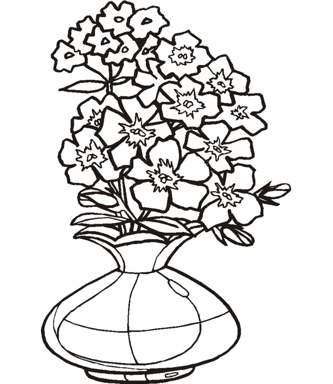 dessin a colorier bouquet de fleurs
