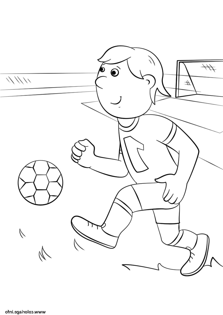 foot facile joueur enfant coloriage