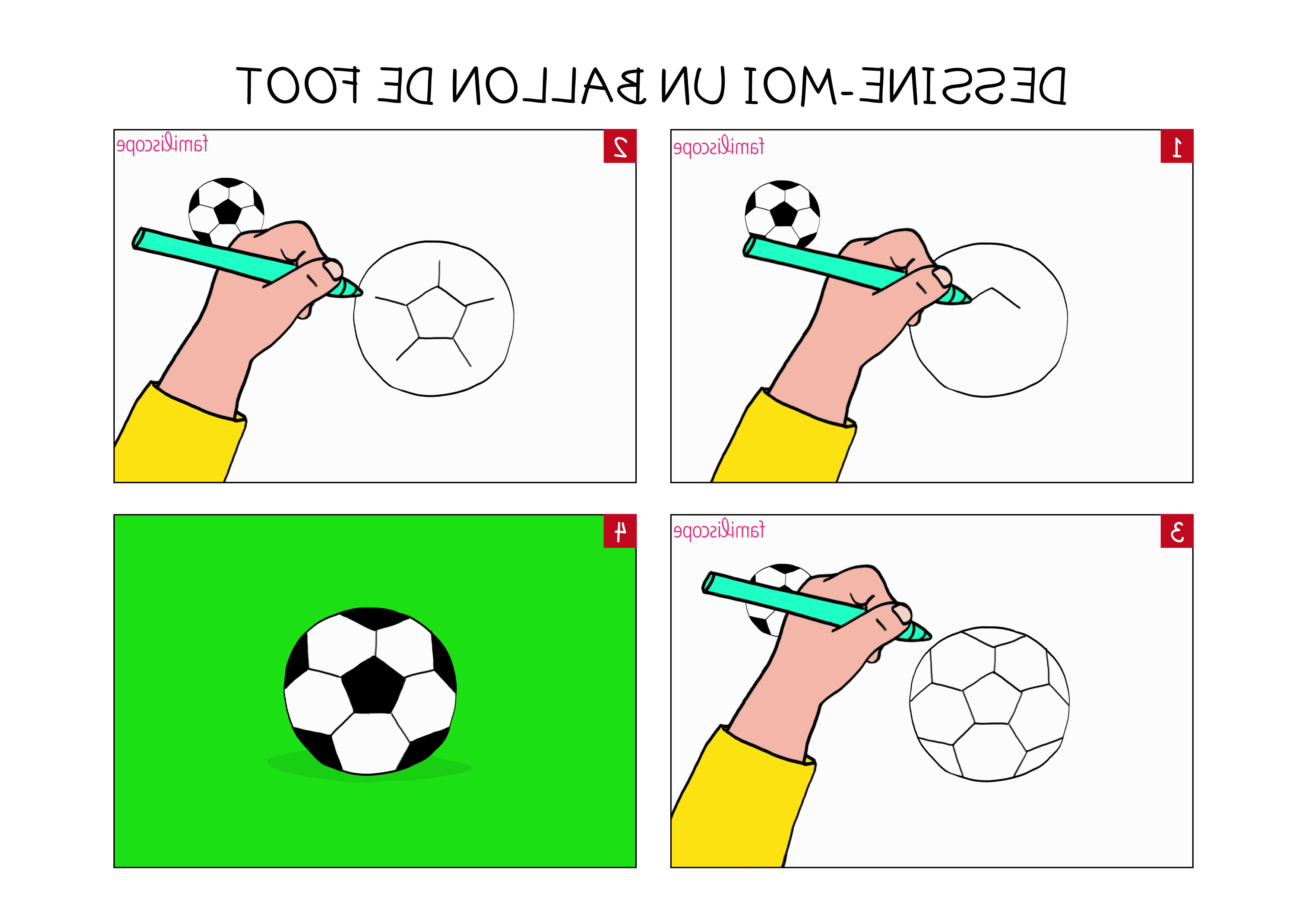 apprendre a dessiner un ballon de foot en 3 etapes