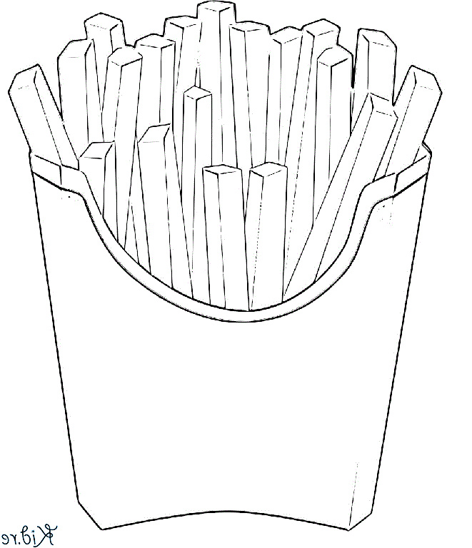 coloriage frites