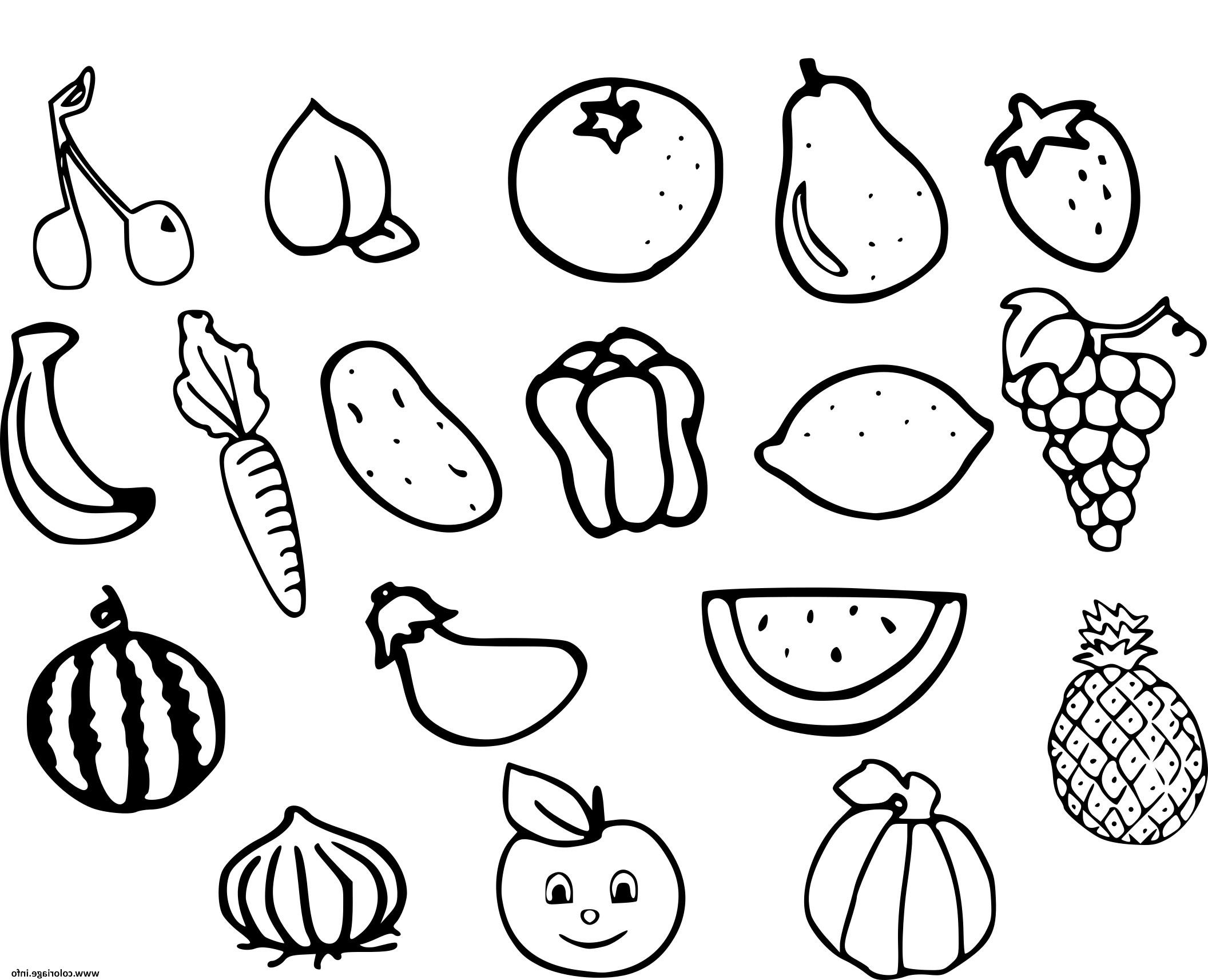 fruits et legumes coloriage dessin
