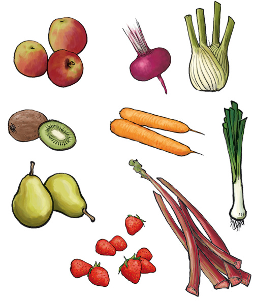 100 des fruits et des legumes