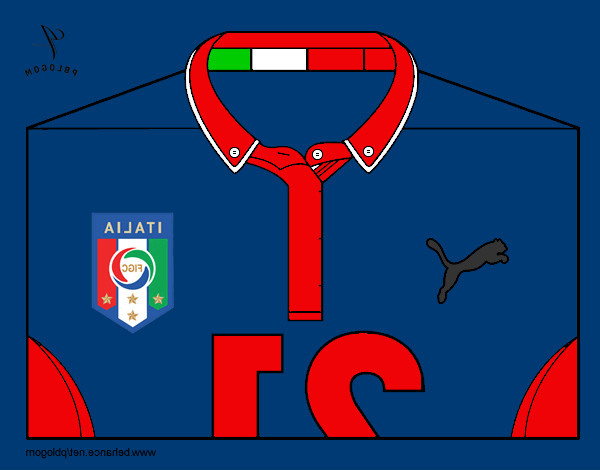 maillot de la coupe du monde 2014 de litalie colorie par matteo