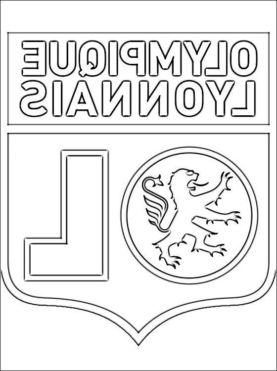 coloriage du logo de olympique lyonnais