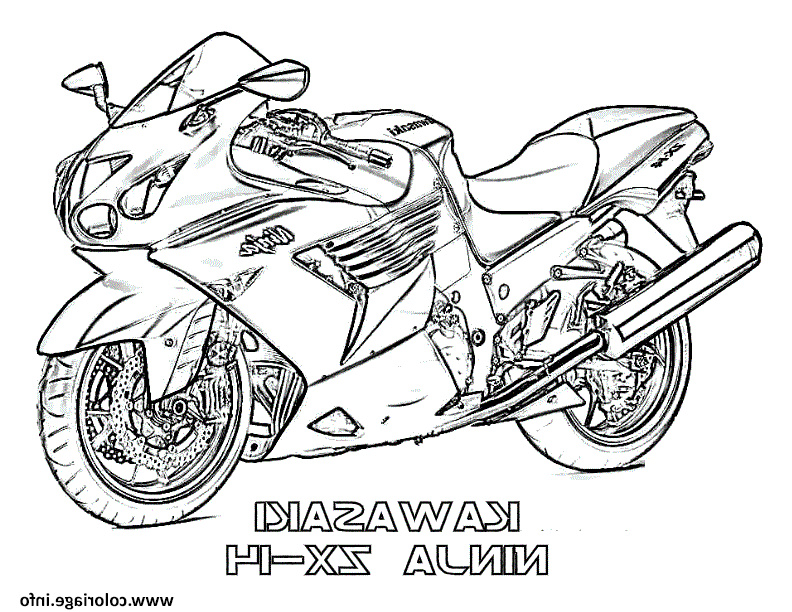 moto ninja coloriage dessin