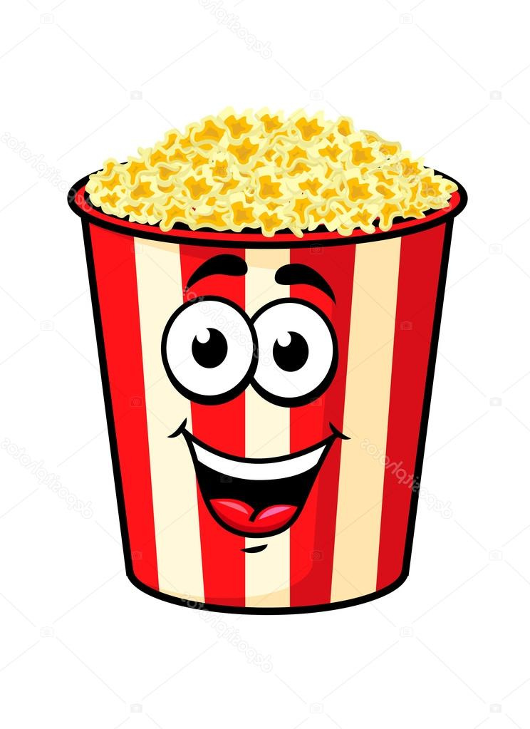 stock illustration cartoon popcorn character