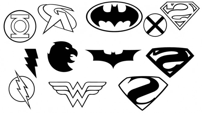 super heros logos