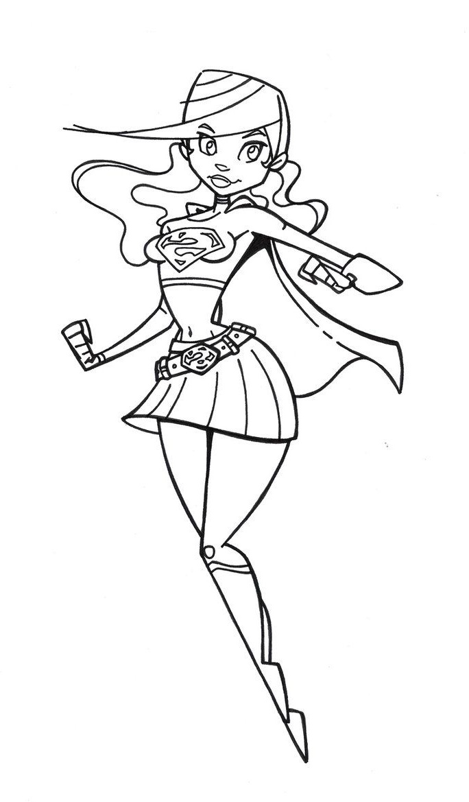 supergirl coloriage