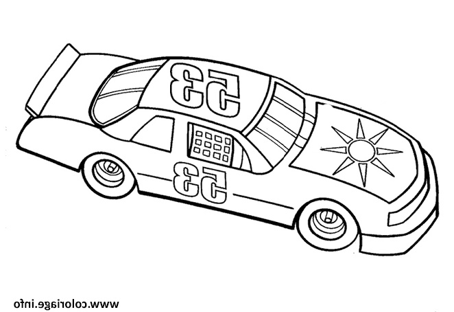 simple voiture de course logo soleil coloriage