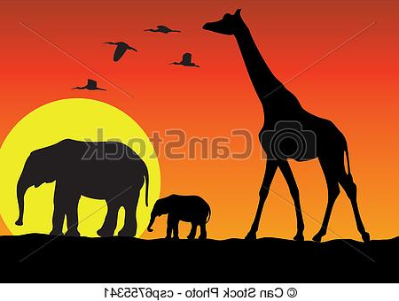 girafe afrique éléphants