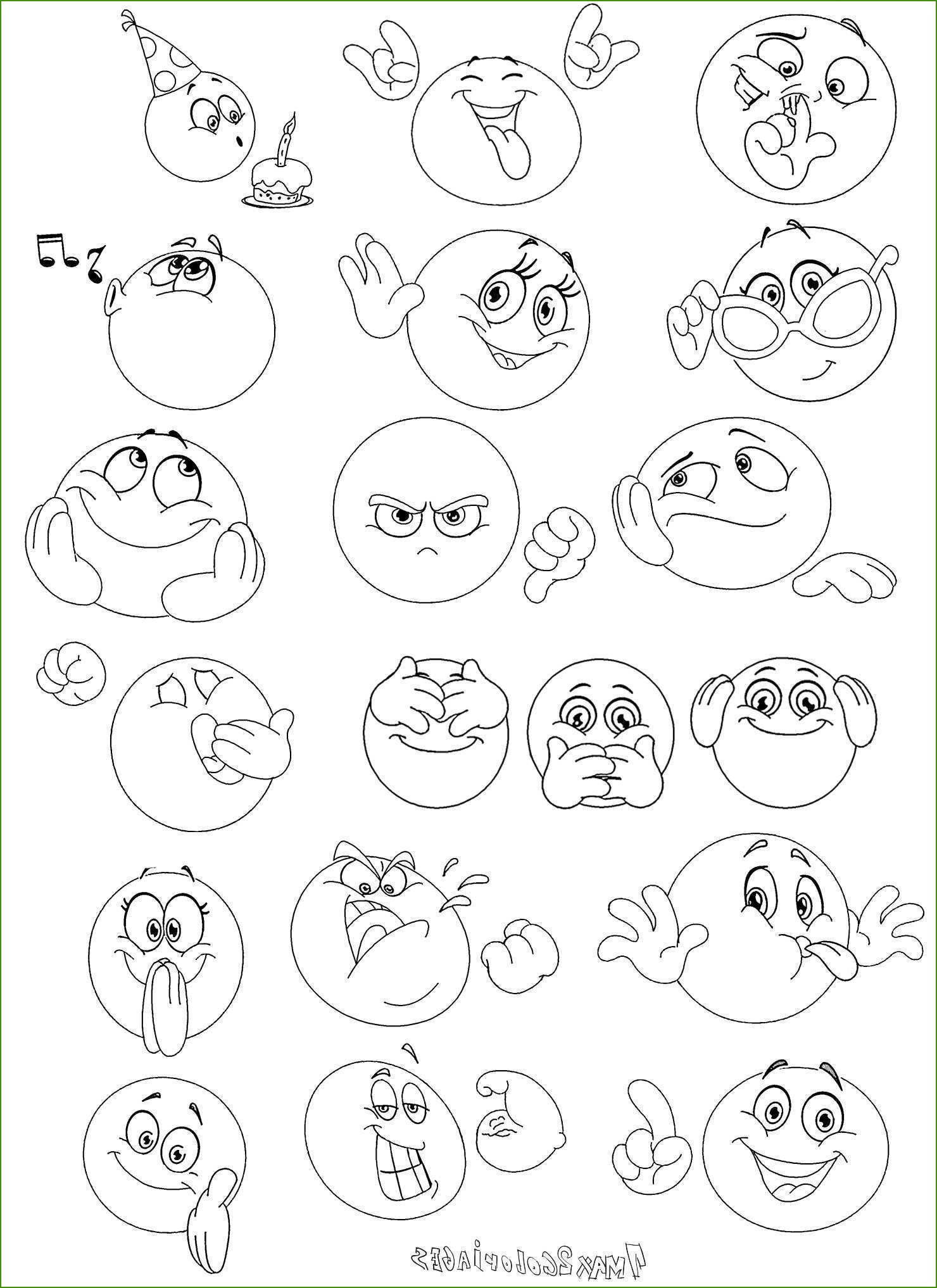 dessin a colorier emoji