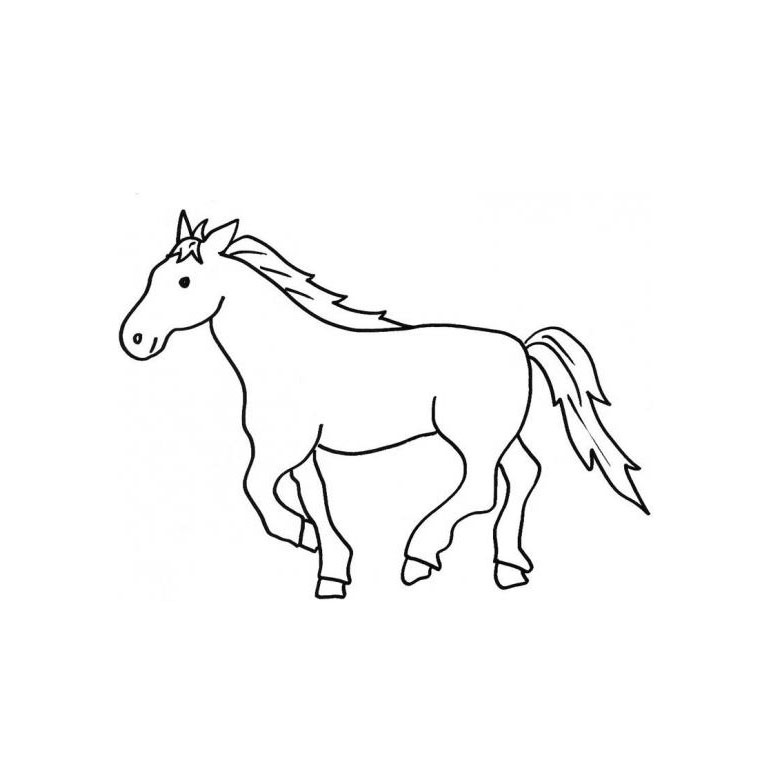 dessin cheval facile fj68