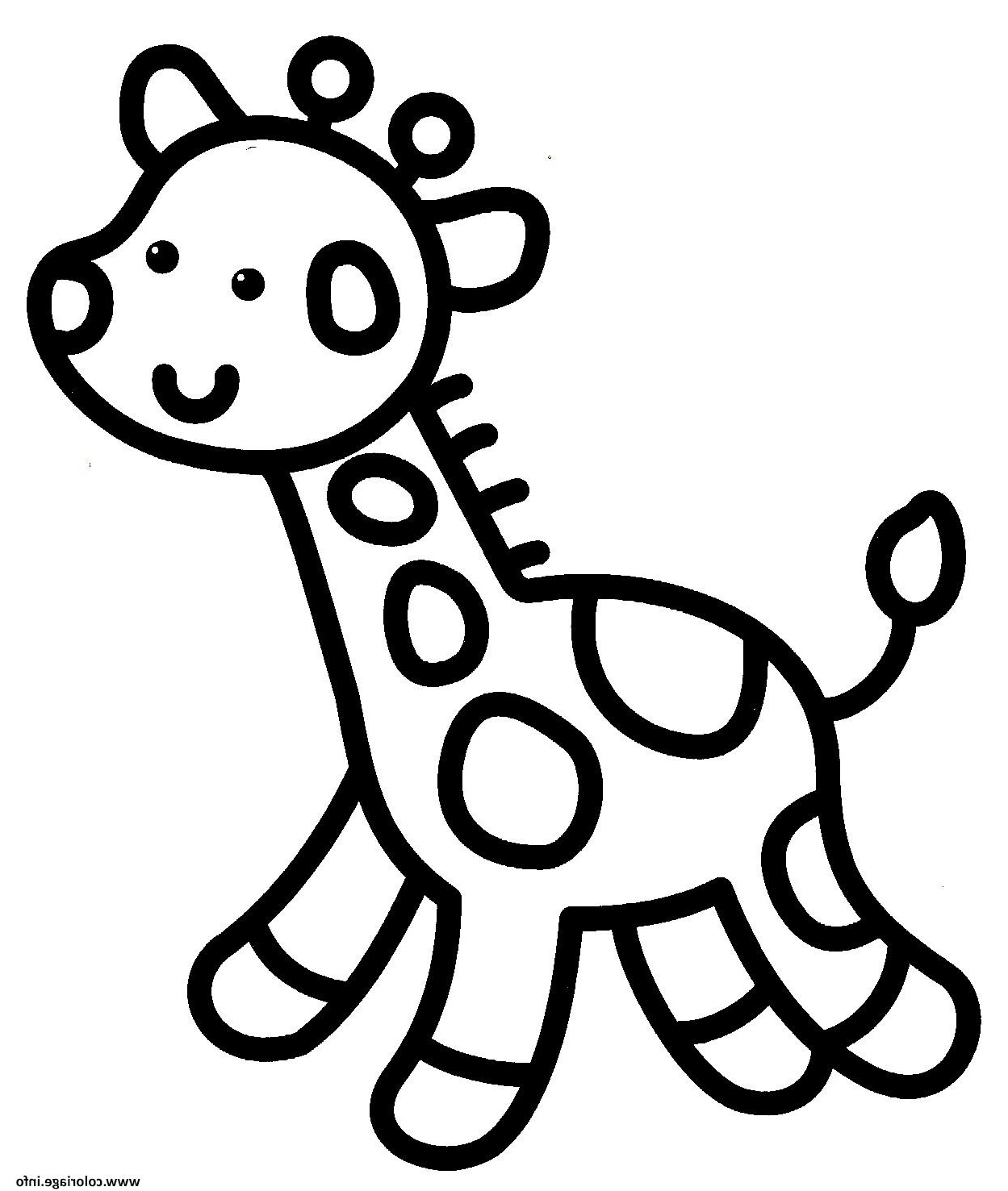 coloriage giraffe facile enfant maternelle dessin pour coloriage avec dessiner des animaux facile