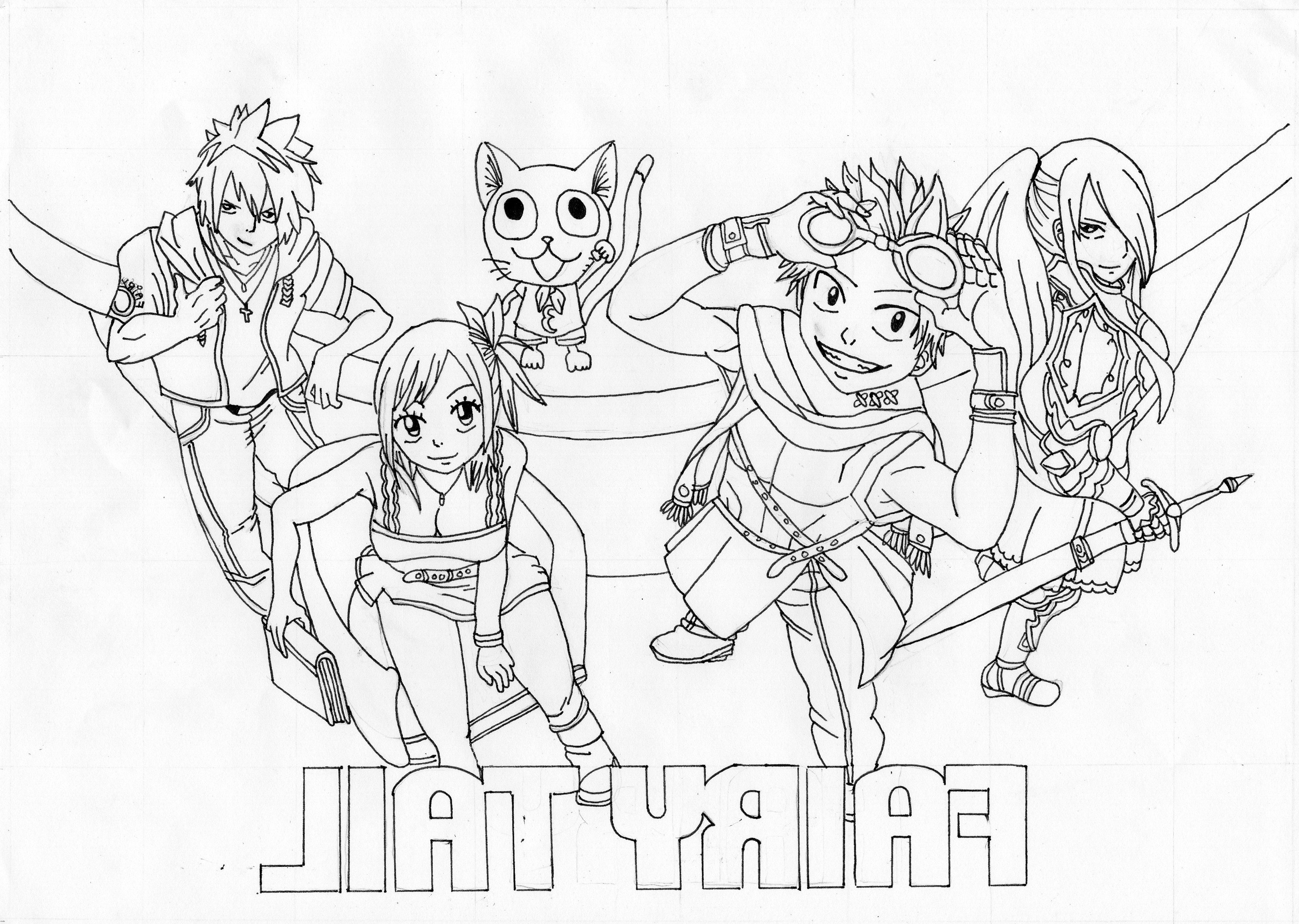 coloriage a dessiner fairy tail lucy
