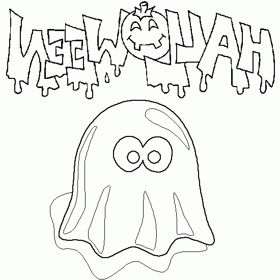 dessin halloween coloriage fantome gratuit