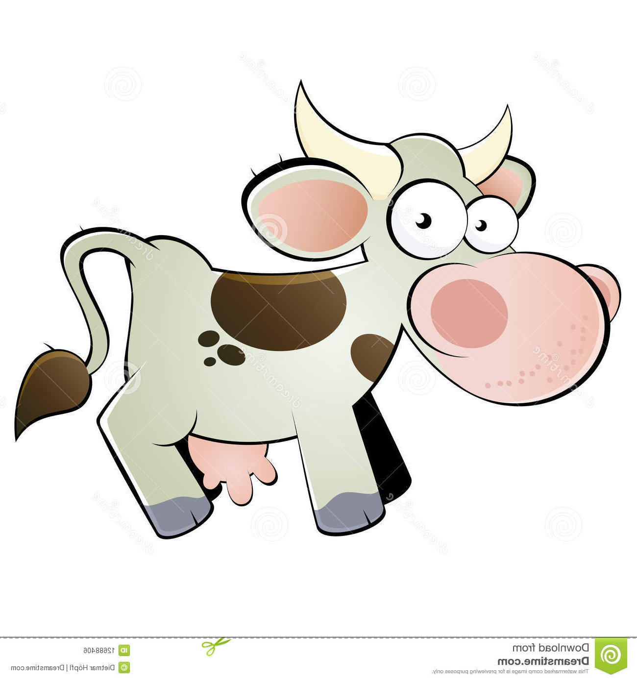 image libre de droits dessin animé heureux de vache image