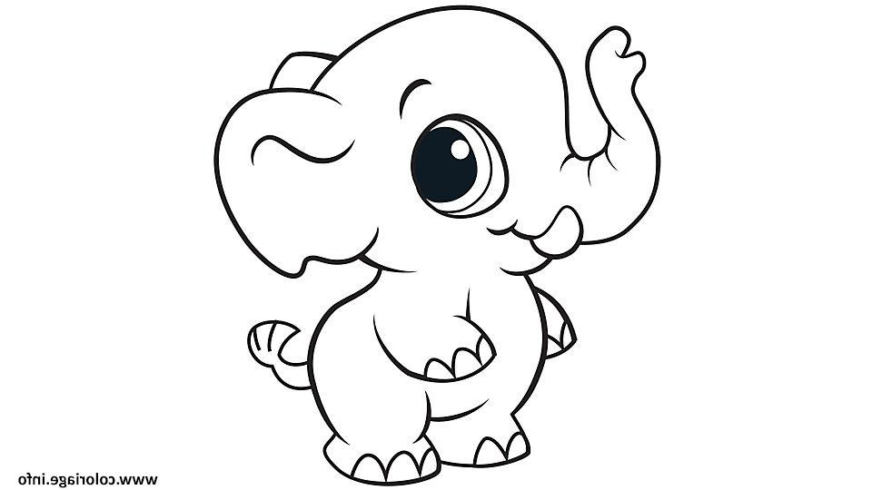 elephant cute mignon animaux coloriage dessin
