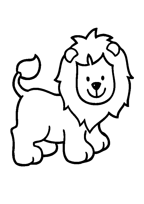 dessin a colorier famille lion
