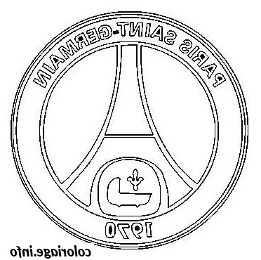 foot logo paris saint germain coloriage dessin 7746