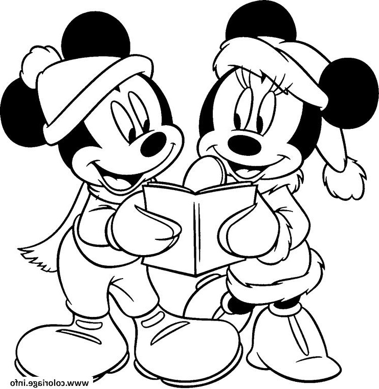 mickey mouse noel disney pour enfants coloriage dessin