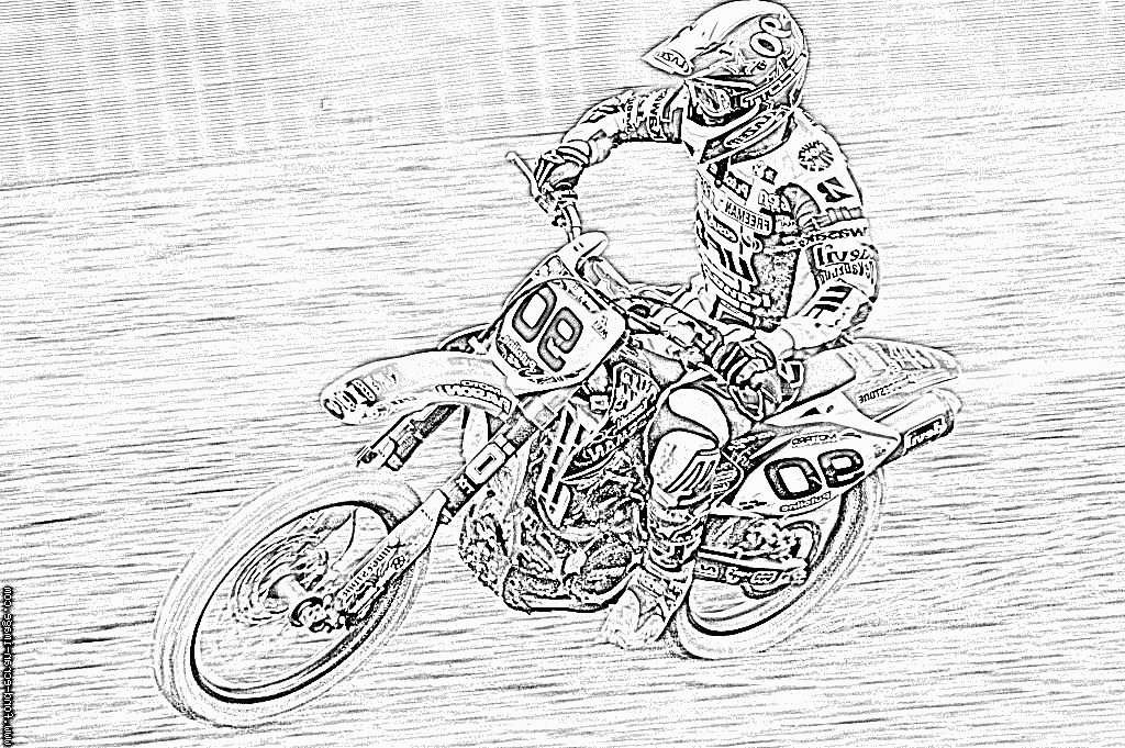 dessin moto cross