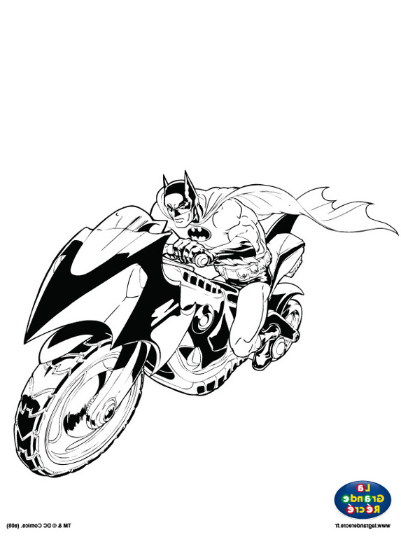 coloriages batman et sa moto 138
