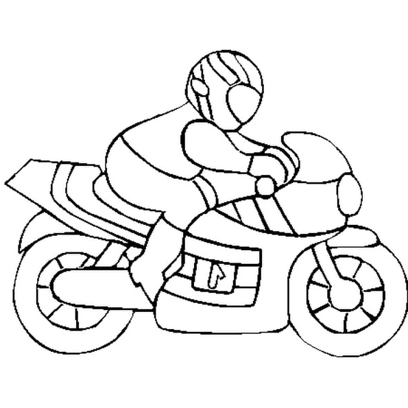 dessin a colorier moto