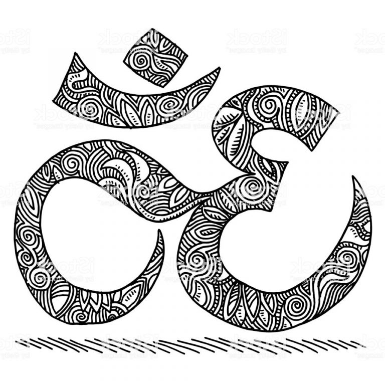 Dessin Om Bestof Photos Symbole De Lom Doodle Dessin Religion Hindoue – Cliparts