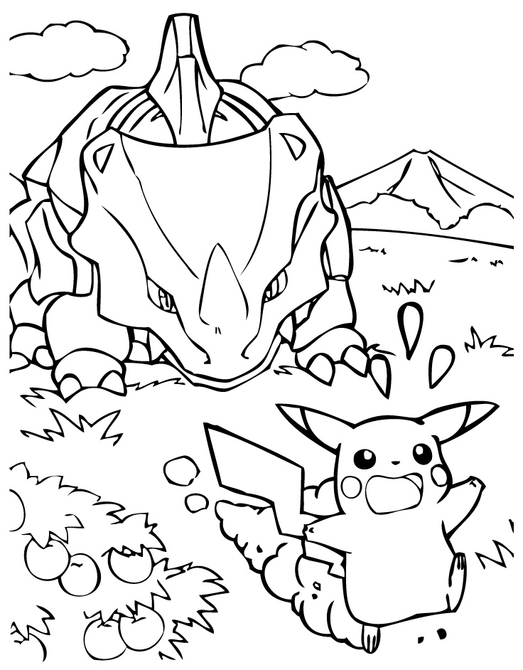 coloriage a dessiner pikachu imprimer