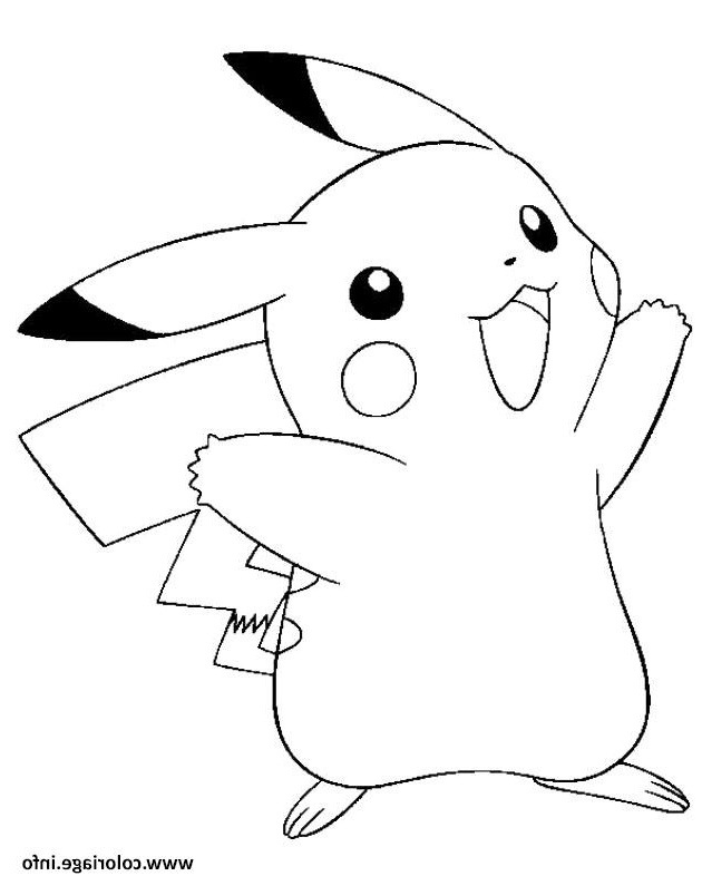 pikachu mignon coloriage dessin