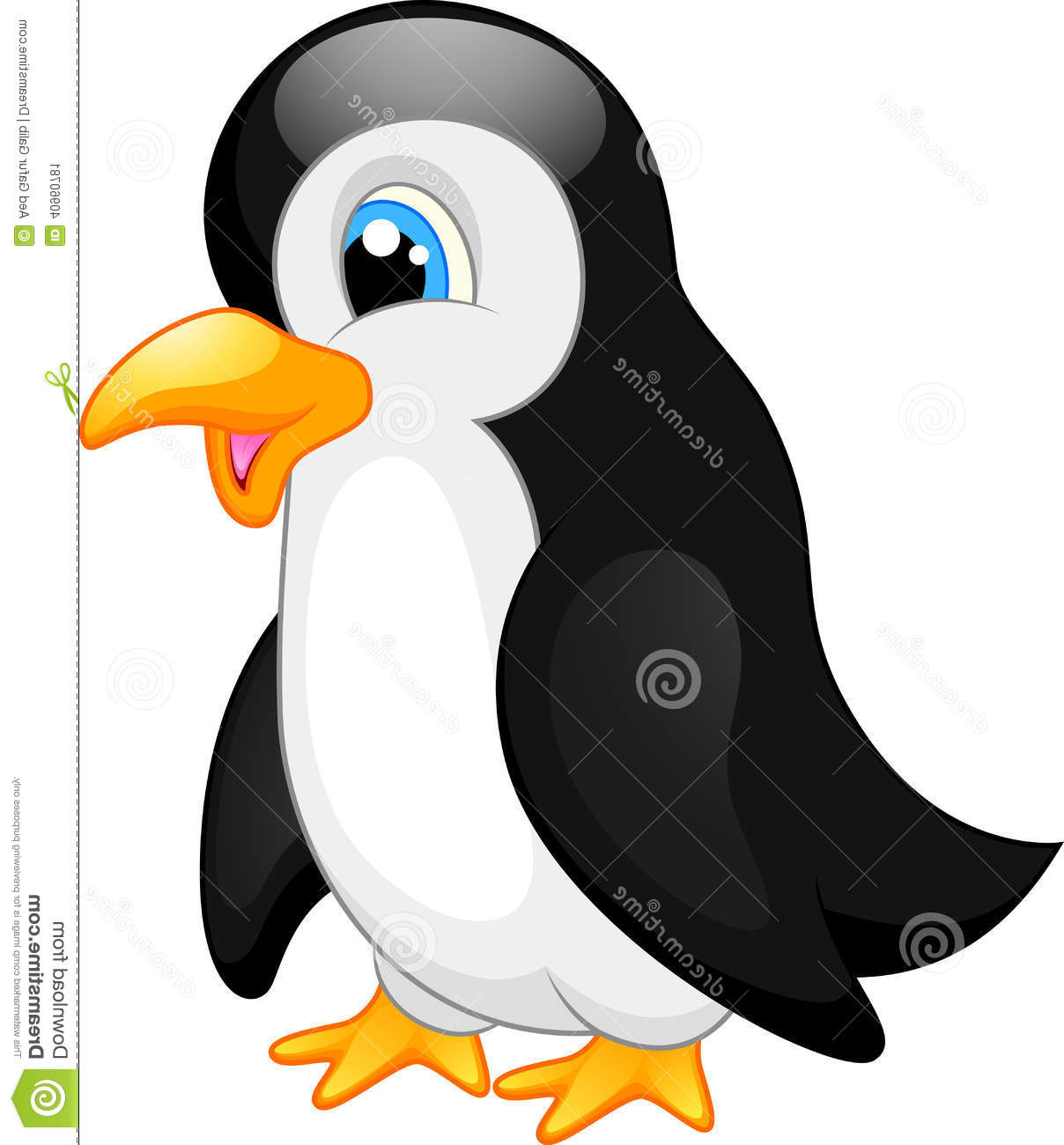 illustration stock dessin animé mignon de pingouin image