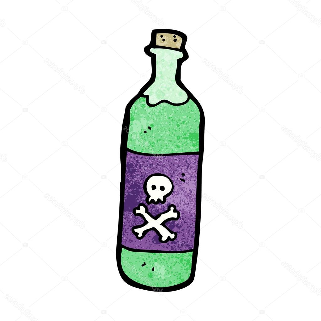 stock illustration raster version cartoon poison bottle