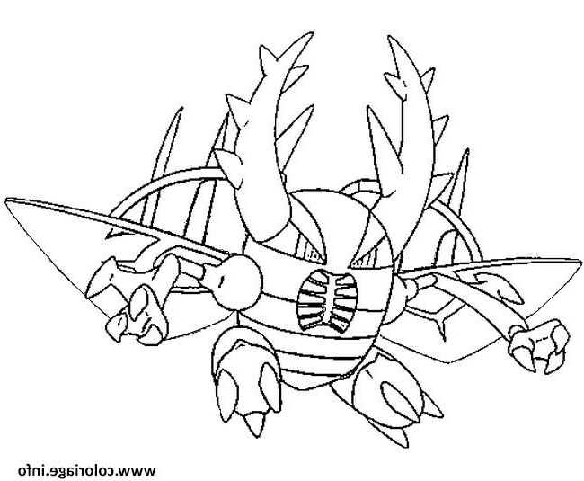 pokemon mega evolution scarabrute 127 coloriage dessin