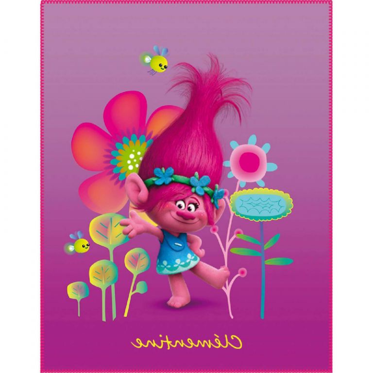 Dessin Poppy Cool Photographie Plaid Polaire Personnalisée Dreamworks Trolls Poppy