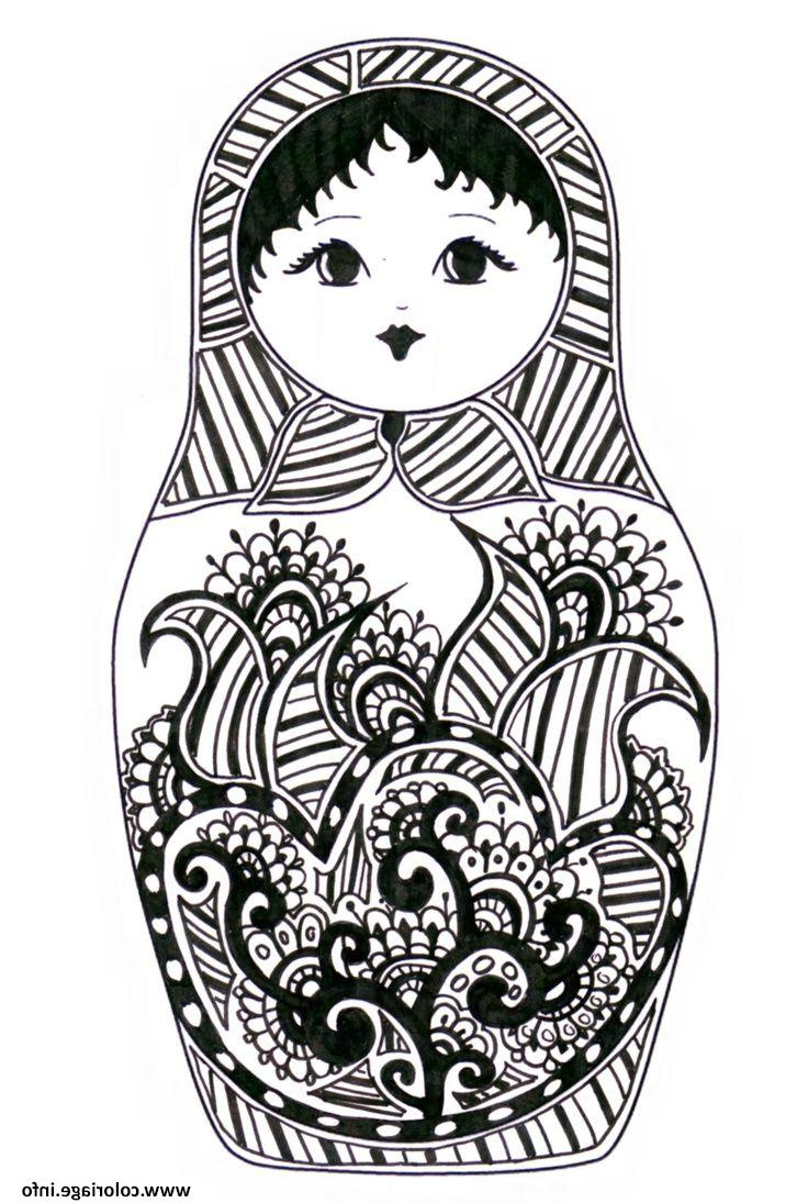 matryoshka dolls 8 poupee russe coloriage dessin
