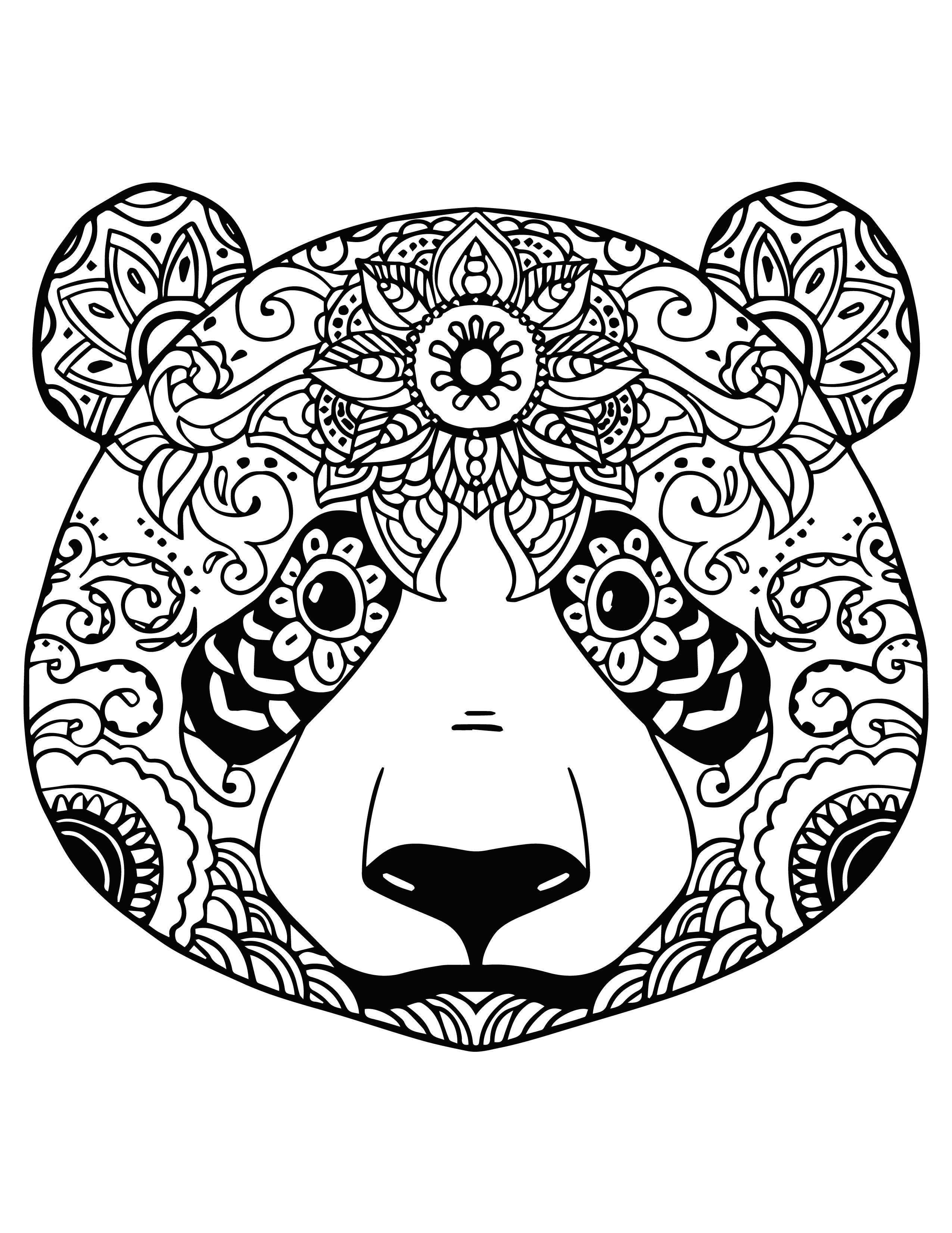 100 coloriage panda a imprimer