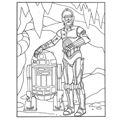 r2 d2 and c 3po coloring page
