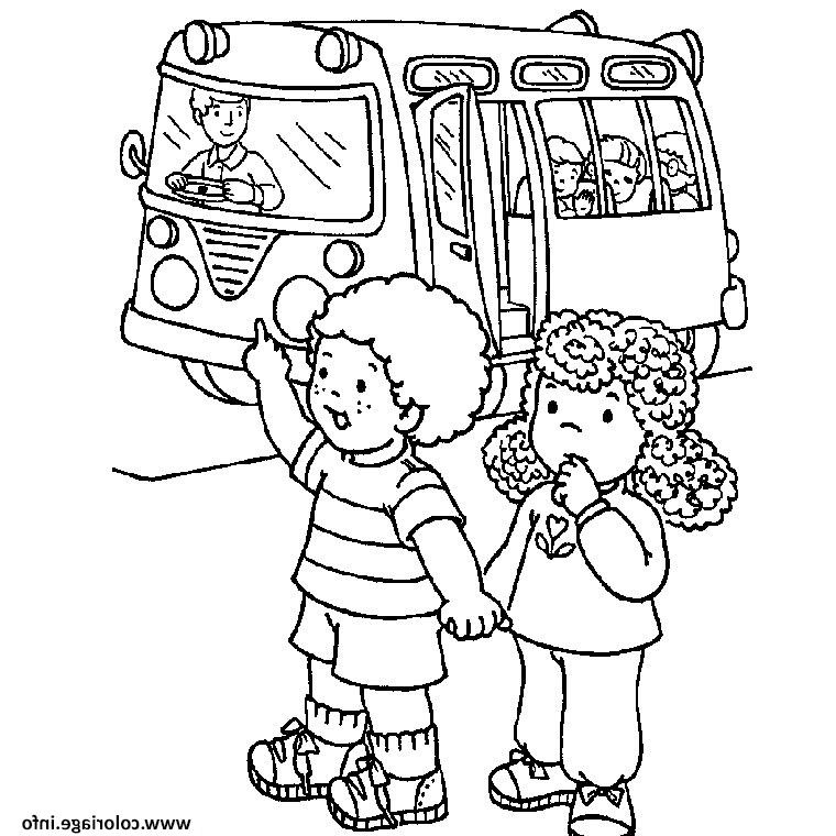 rentree maternelle autobus scolaire coloriage