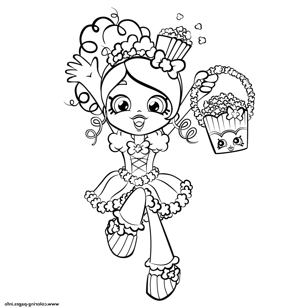 happy shopkins shoppies with popcorn printable coloring pages book