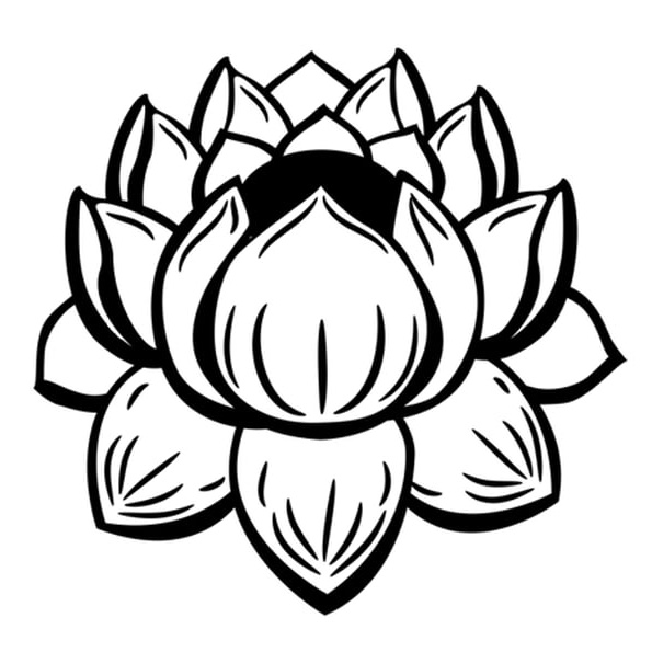 fleur de lotus facile a colorier coloriage