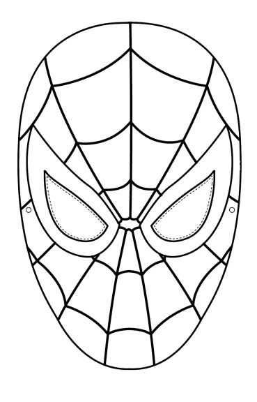 coloriage masque spiderman