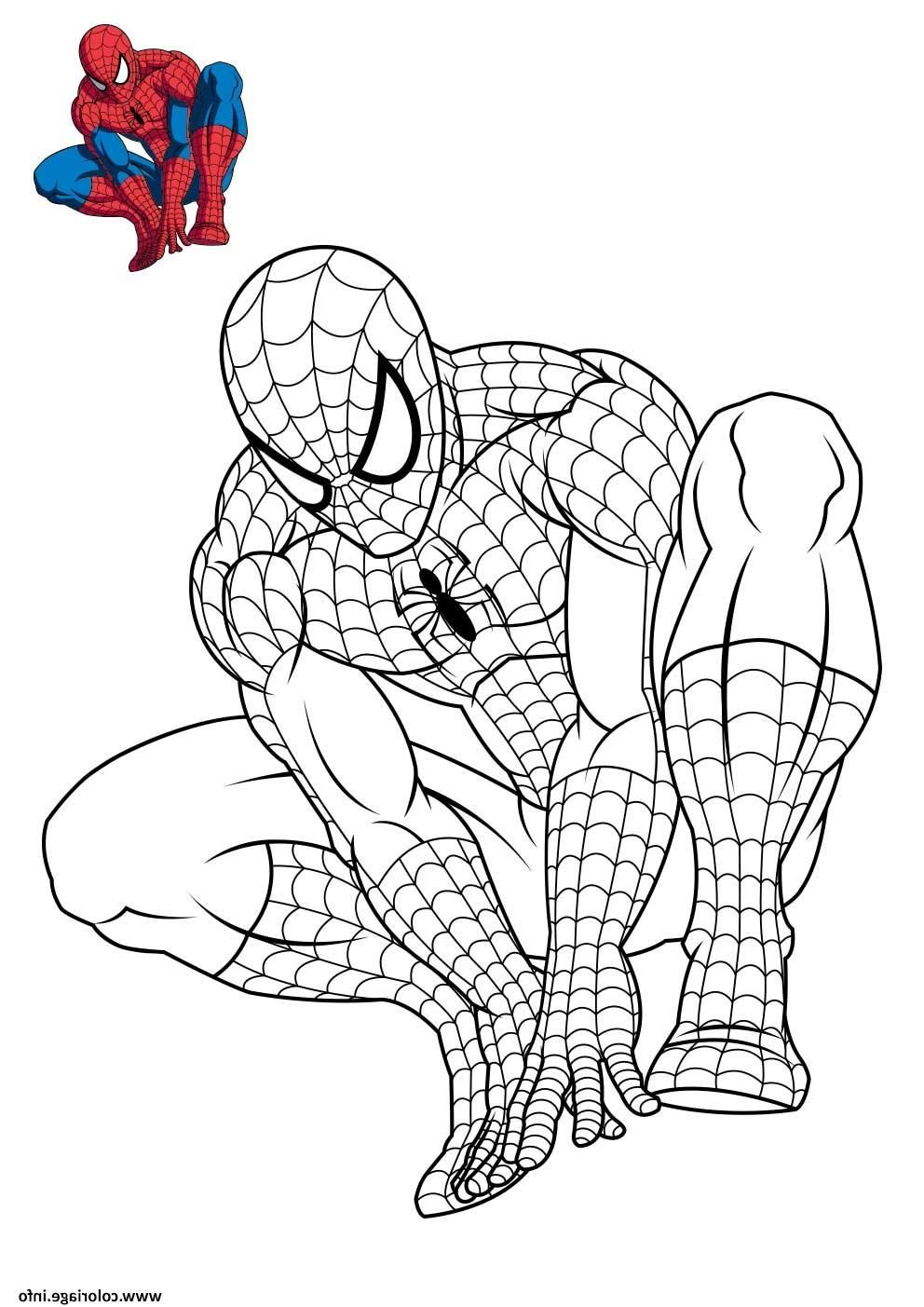 Dessin Spiderman Facile Cool Stock Coloriage Spiderman 3 En Reflexion