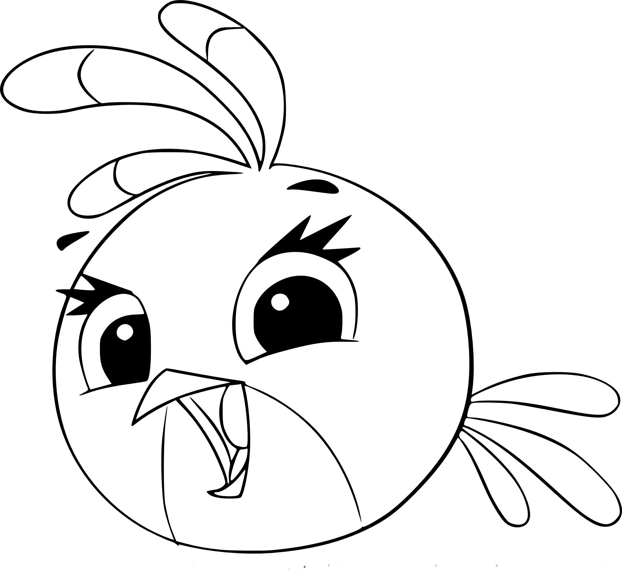 coloriage stella angry birds