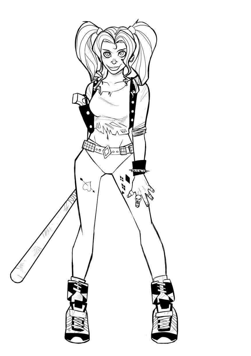 9149 suicide squad harley quinn drawing sketch coloring page 6233 lego harley quinn coloriage dessin
